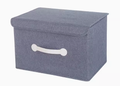 Foldable Fabric Storage Box with Lid - Large Capacity Organizer Bin