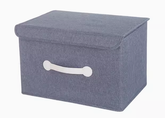 Foldable Fabric Storage Box with Lid - Large Capacity Organizer Bin